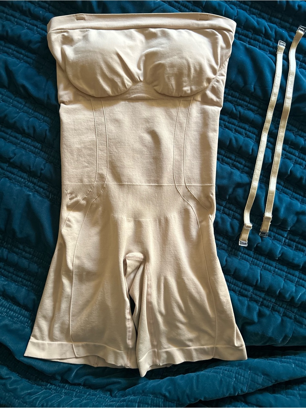 Strapless Shapewear Bodysuit — Cream, M/L